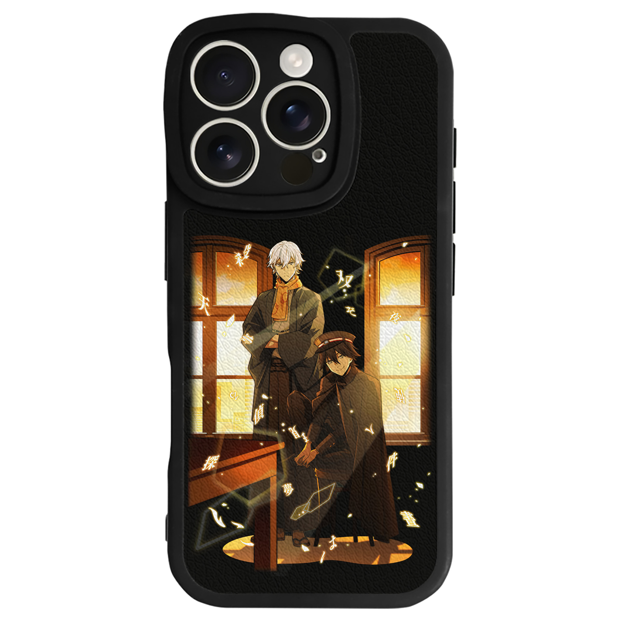 （画像用） 文豪ストレイドッグス Bungo Stray Dogs 【iPhone 16シリーズ対応】シリコンスマホケース（レザー調） 材質：シリコン